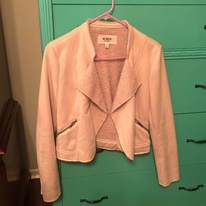 BB Dakota Faux Suede w/ Sherpa lining & collar - Biker Jacket - sz: Small